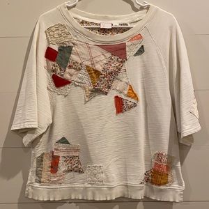Anthropologie patchwork top
